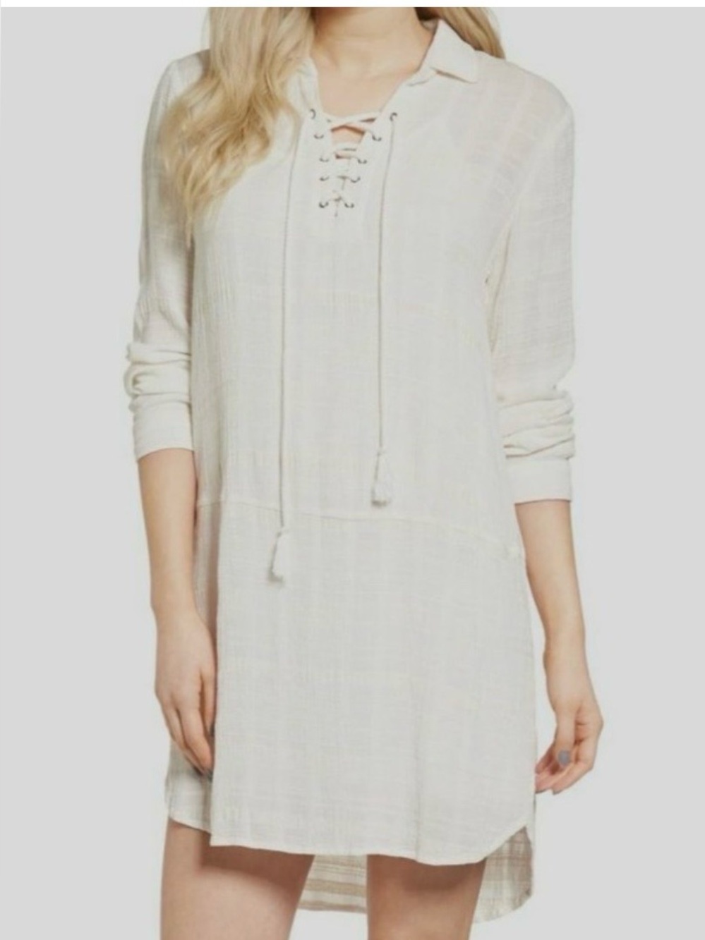 Splendid Cream Shirtdress / Tunic Size Small